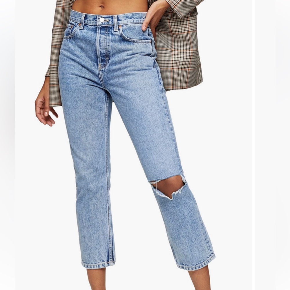 Topshop Chicago cropped  straight leg jean